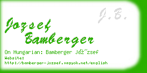 jozsef bamberger business card